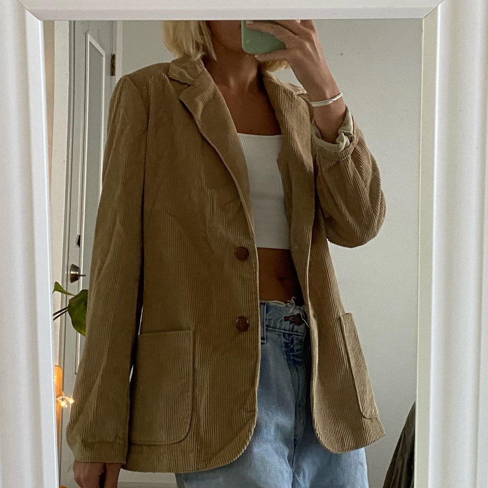 Vintage Tan Corduroy Blazer
